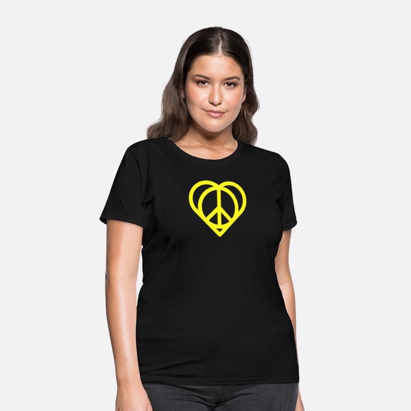 Peaceful Heart with Peace Sign Pattern
