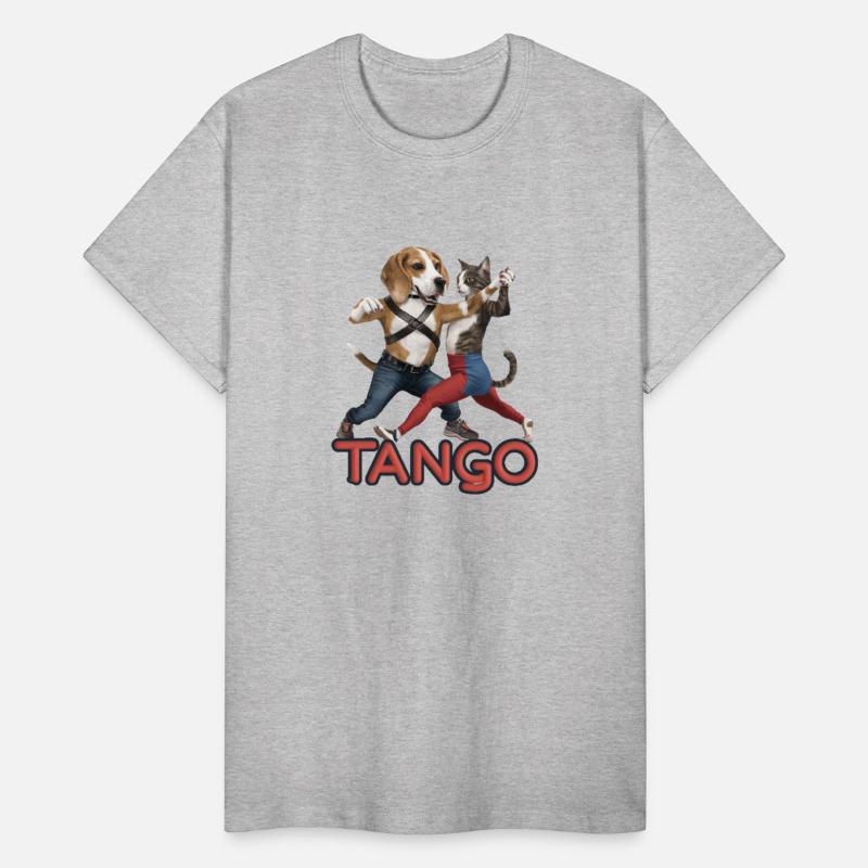 "Playful Tango: Beagle and Cat Dance"