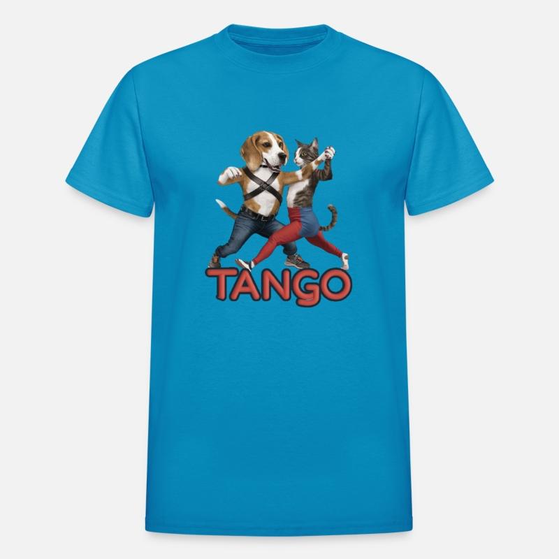 "Playful Tango: Beagle and Cat Dance"