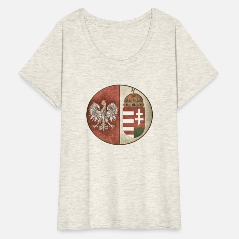 Poland Hungary Crest Deluxe Vintage Style