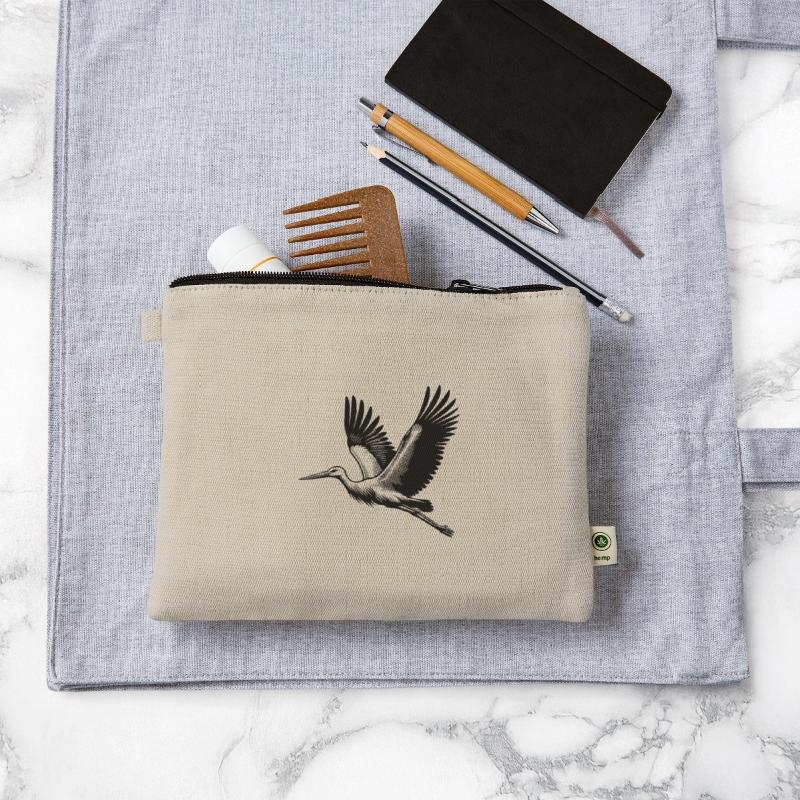 Pretty Flying Stork Bird