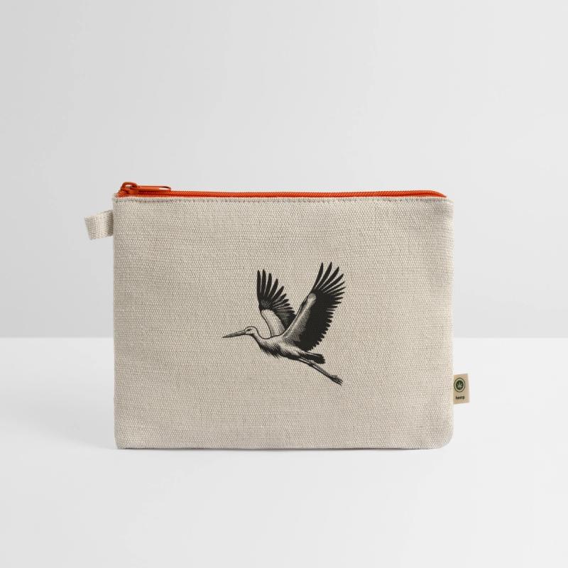 Pretty Flying Stork Bird