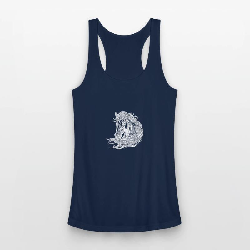 Pretty Mares Portrait With Mane In The Wind