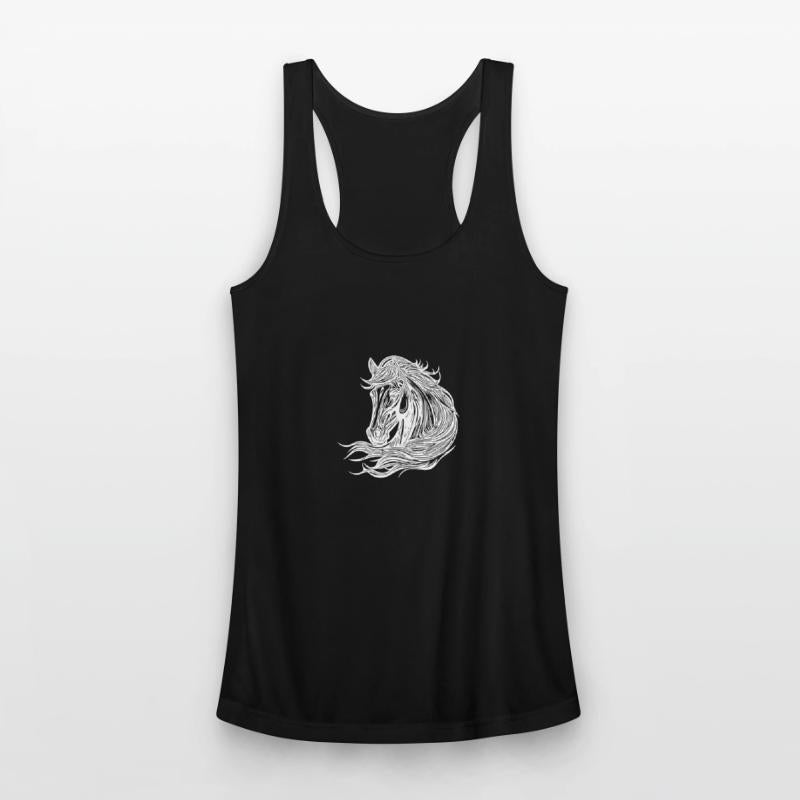 Pretty Mares Portrait With Mane In The Wind