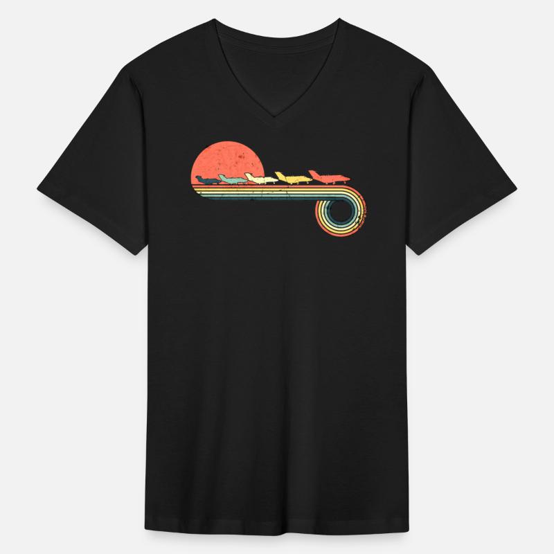 Private Jet Airplane Retro Vintage Sunset Rainbow