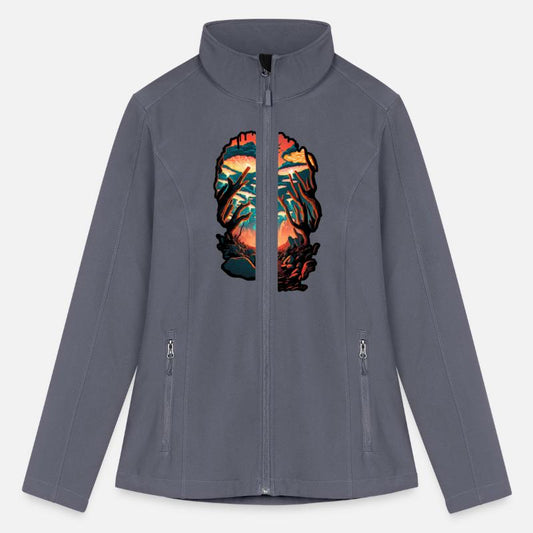 Psychedelic Forest Surreal Wanderer Mushrooms