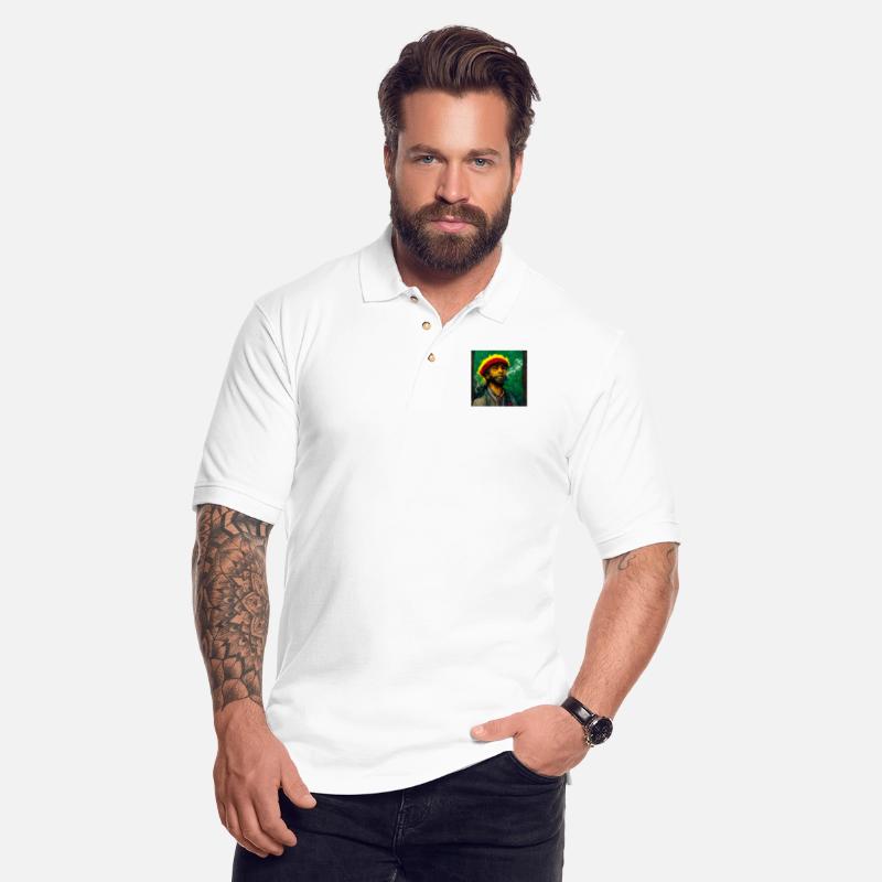 Rastafari Smoking weed painting