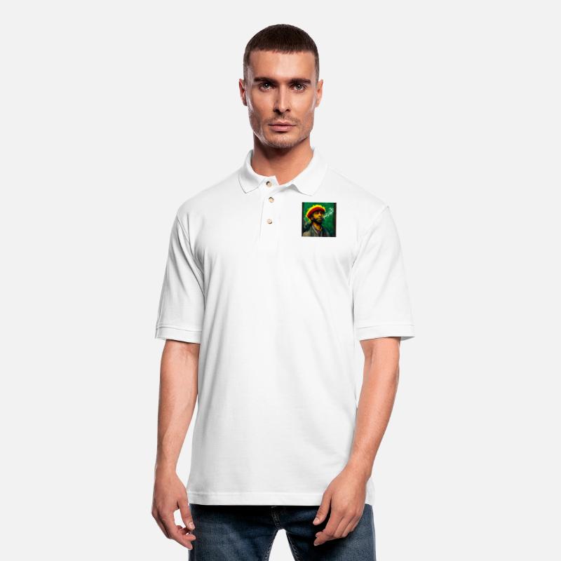 Rastafari Smoking weed painting