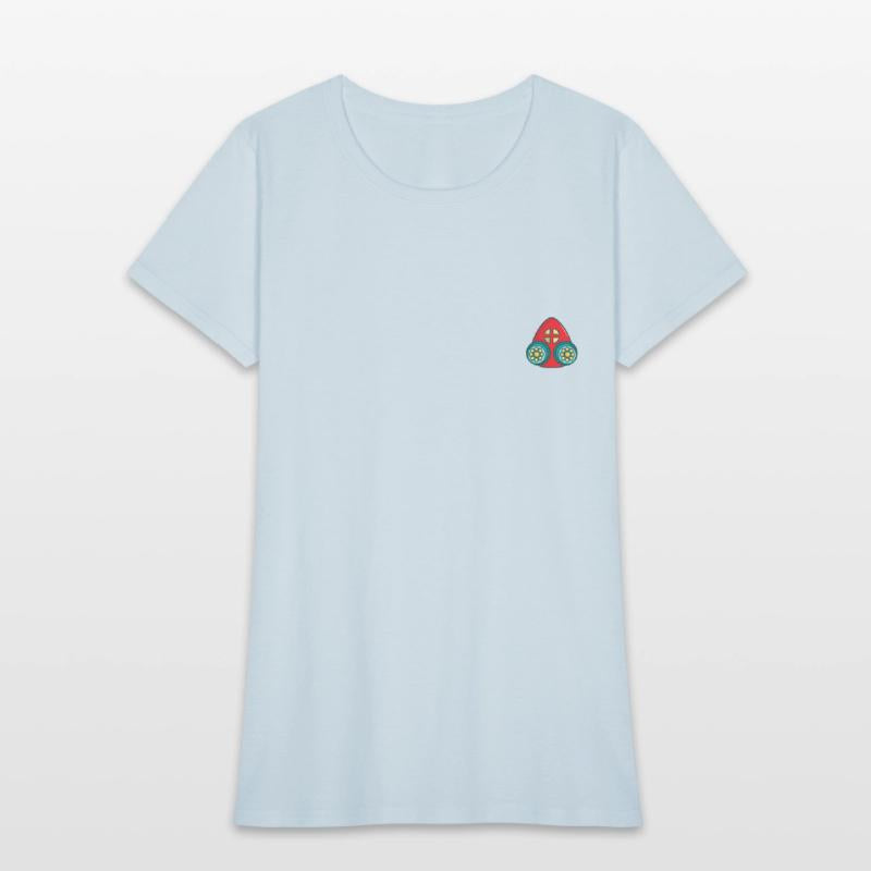 Red Orange nuclear gas mask with filter