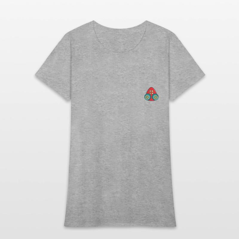 Red Orange nuclear gas mask with filter