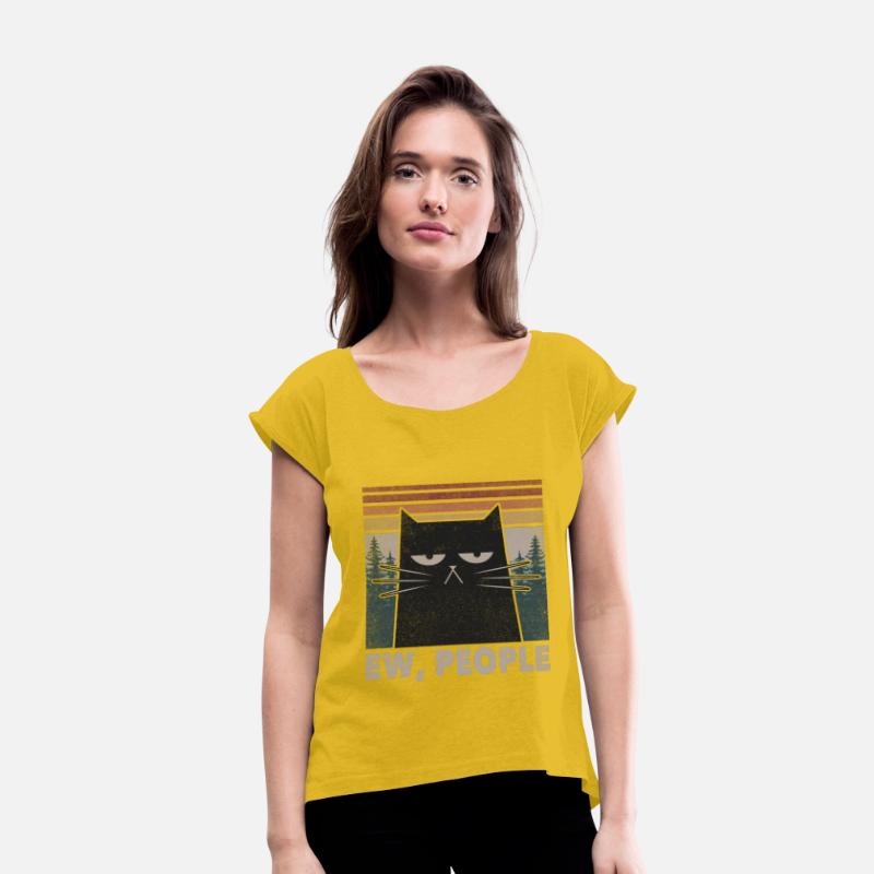 Retro Ew People Black Cat Funny Anti Social
