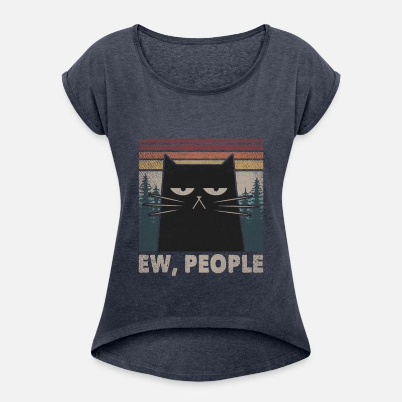 Retro Ew People Black Cat Funny Anti Social