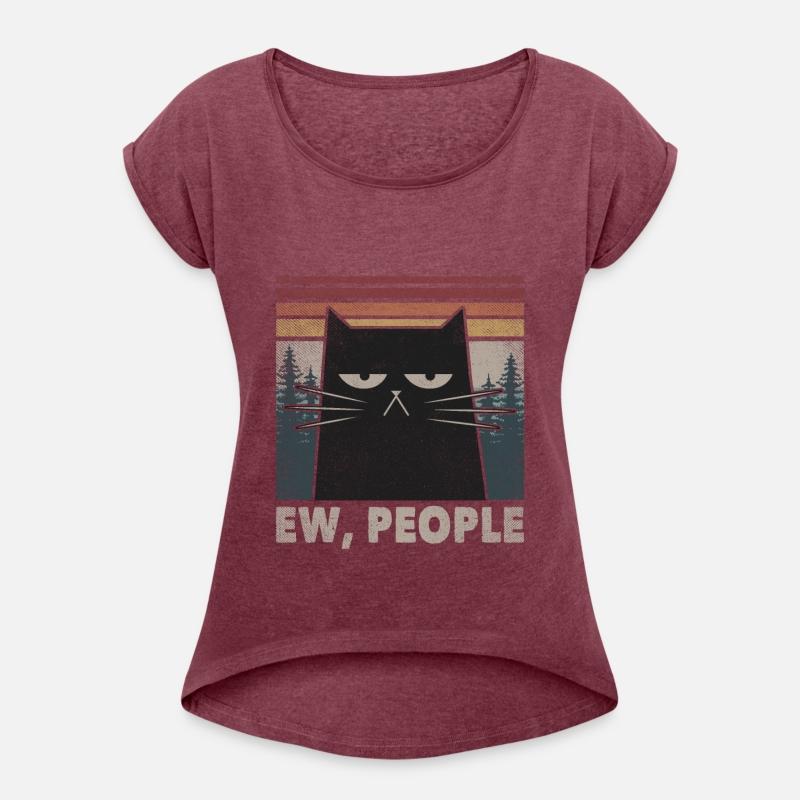 Retro Ew People Black Cat Funny Anti Social