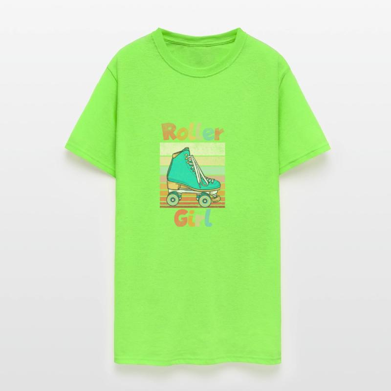 Roller Girl Skater Skating Lovers Funny Retro Vint