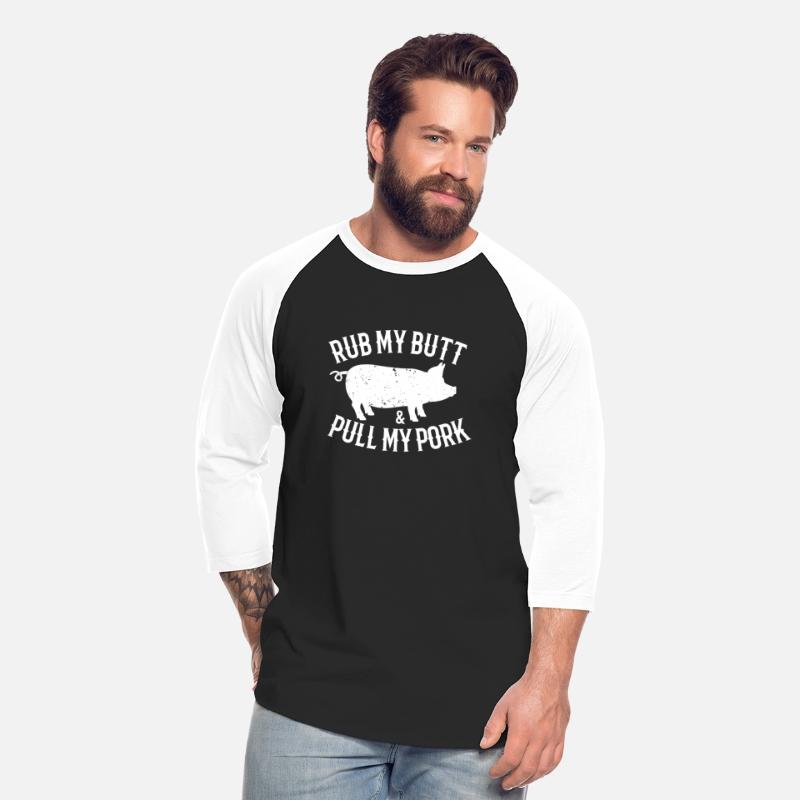 Rub My Butt And Pull My Pork Funny Pig BBQ Lover