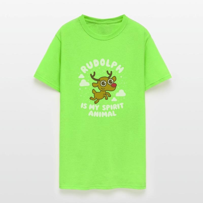 Rudolph Is My Spirit Animal Funny Saying Christmas