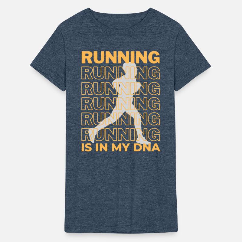 running is in my dna run repeating yellow runner