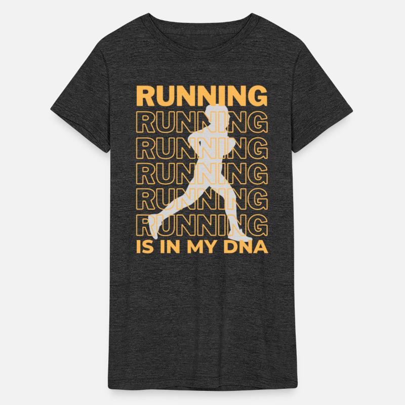 running is in my dna run repeating yellow runner