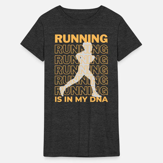 running is in my dna run repeating yellow runner