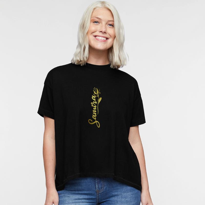 Samira Name Faux Gold Tulip Flourish