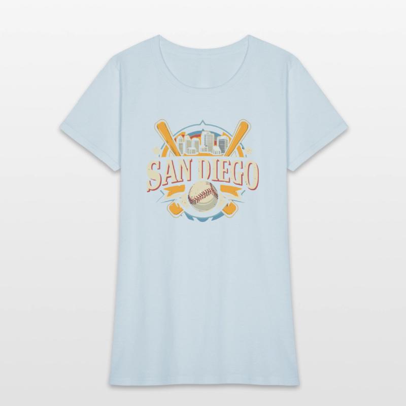 San Diego City California Baseball Skyline Vintage