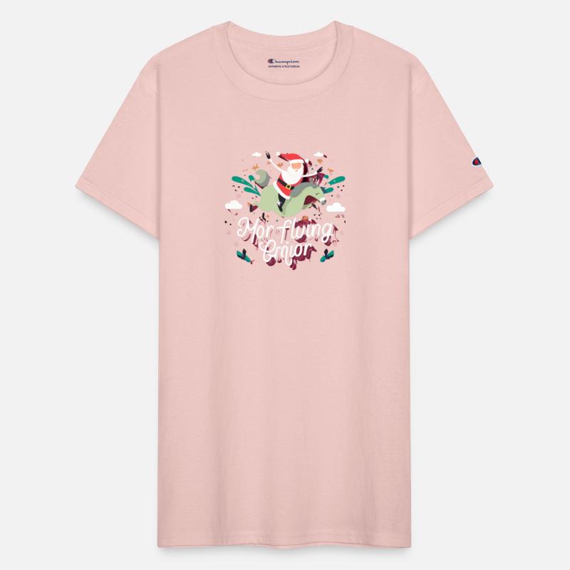 santa claus is fying on a horse