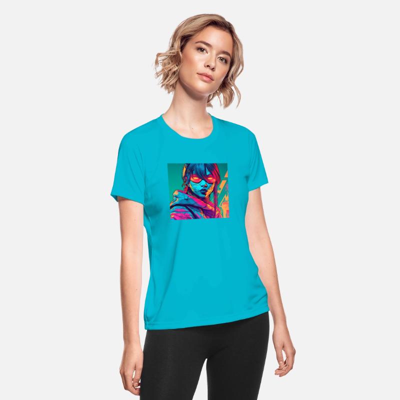 Sci Fi Cyborg Girl Hacker