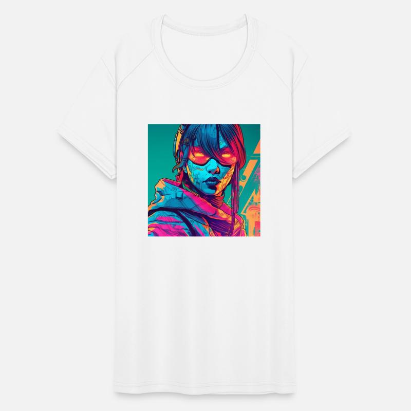 Sci Fi Cyborg Girl Hacker