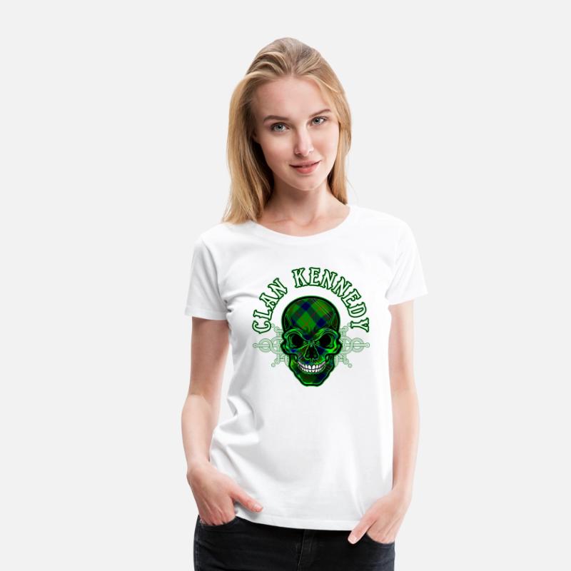 Scottish Clan Kennedy Tartan Celtic Skull