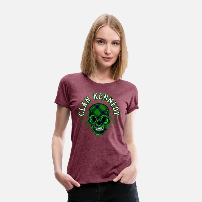 Scottish Clan Kennedy Tartan Celtic Skull