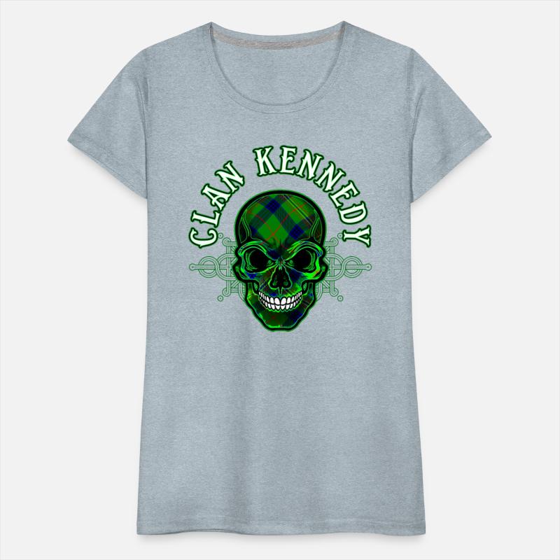 Scottish Clan Kennedy Tartan Celtic Skull