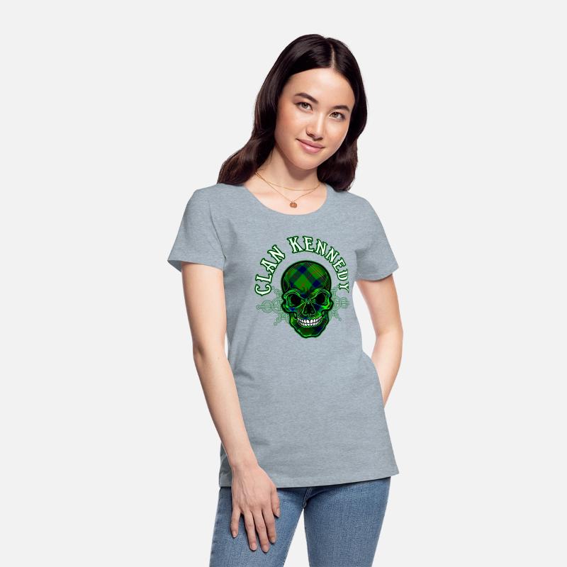 Scottish Clan Kennedy Tartan Celtic Skull