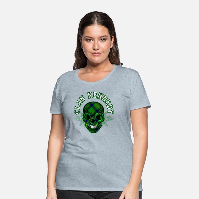 Scottish Clan Kennedy Tartan Celtic Skull