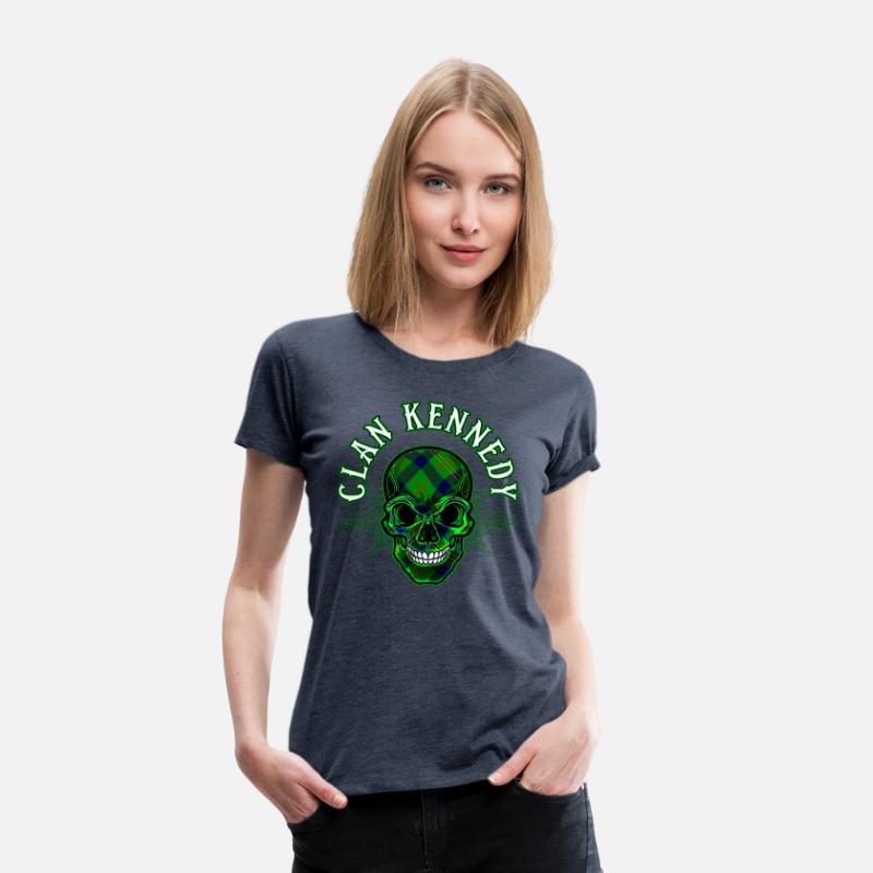 Scottish Clan Kennedy Tartan Celtic Skull