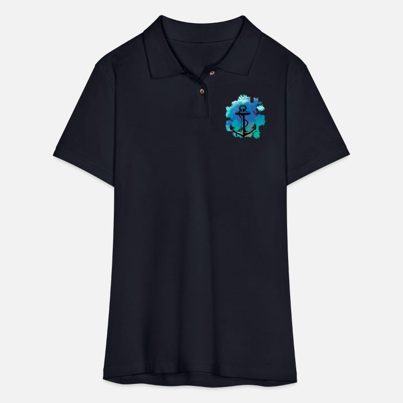 Sea ocean retro lable anchor vector image logo art