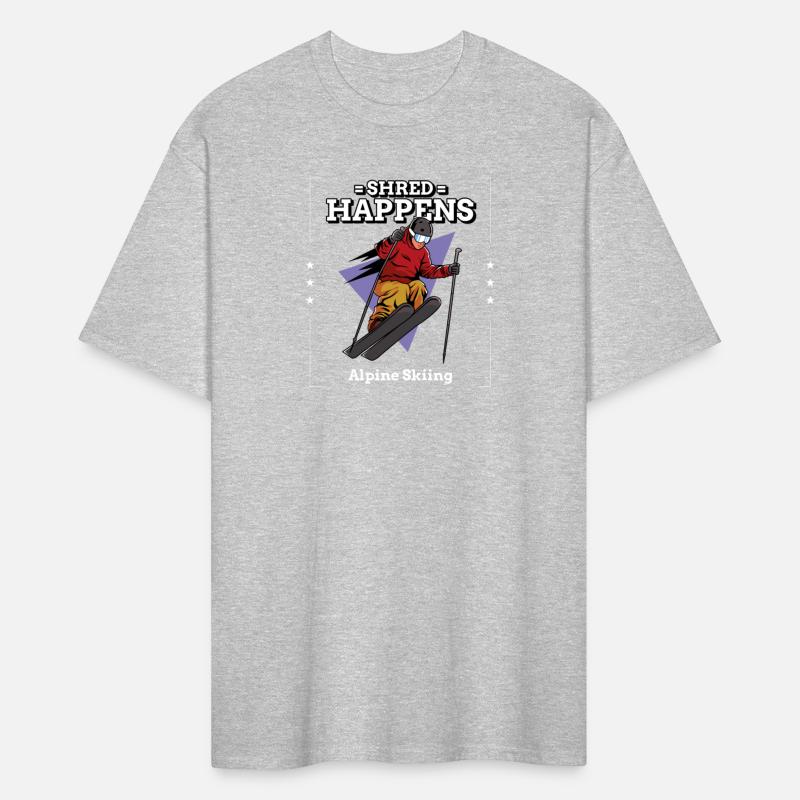 Shred Happens Alpine Skiing Shirt Design