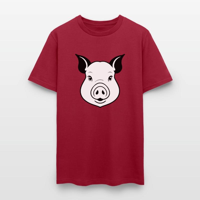 Simple Pig Head Vector Design - Minimalist