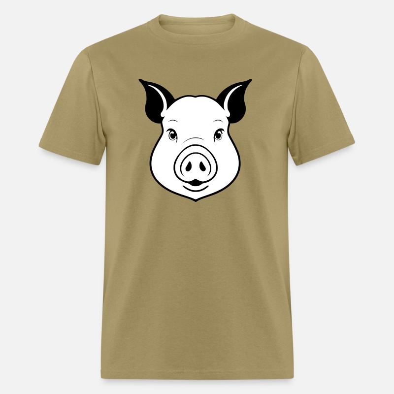 Simple Pig Head Vector Design - Minimalist