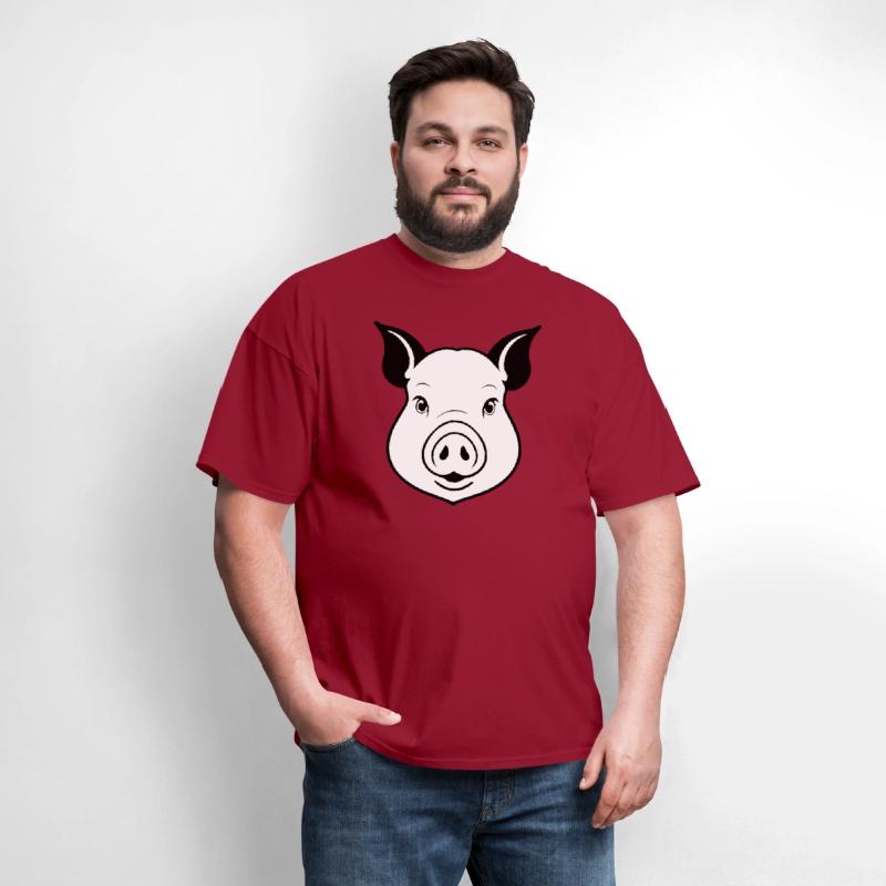 Simple Pig Head Vector Design - Minimalist