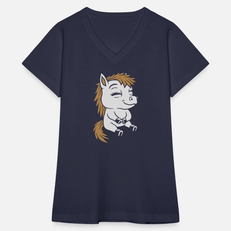 Sitting little cartoon pony