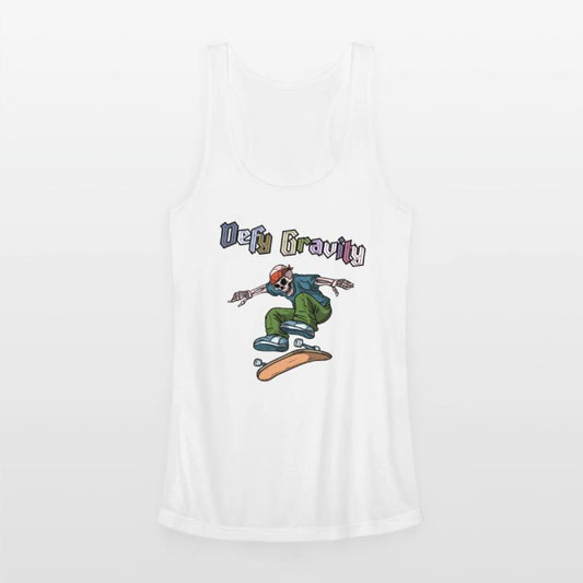 Skateboarding skull defy gravity- skateboard