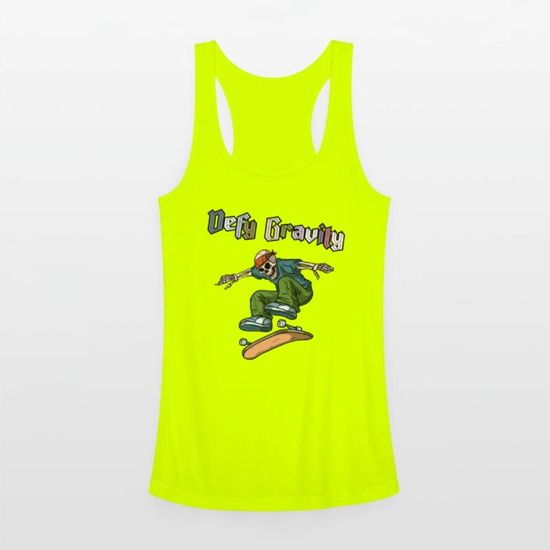 Skateboarding skull defy gravity- skateboard