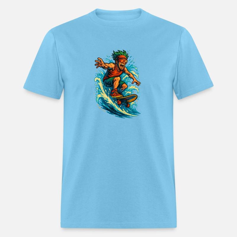 Skater on a Sea Wave
