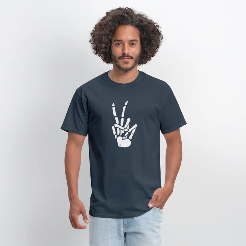 Skeleton Hand Peace Sign Bones