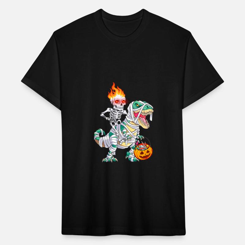 Skeleton Riding Dinosaur Funny Pumpkin Halloween