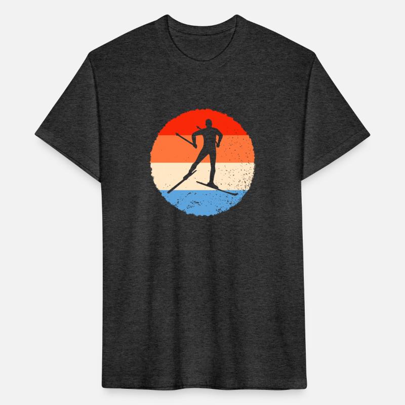 Skiing Retro Cross Country Skier