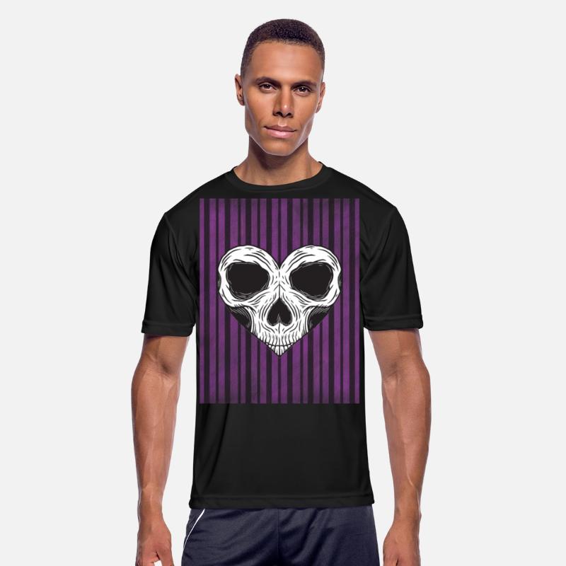 Skull Heart on Stripes