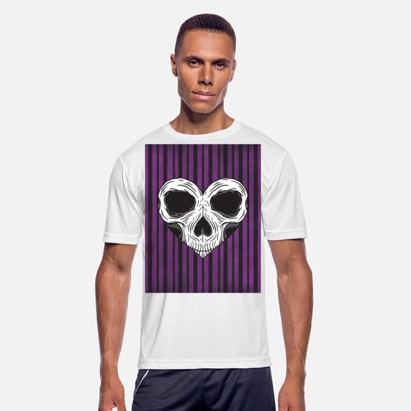 Skull Heart on Stripes