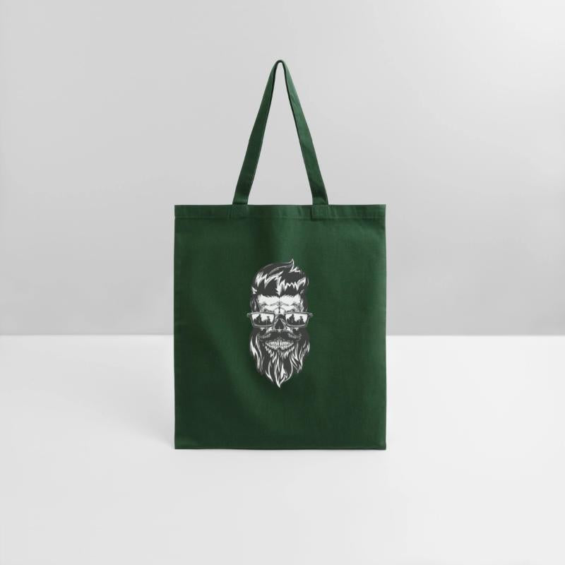 Skull with beard mustache hipster haircut