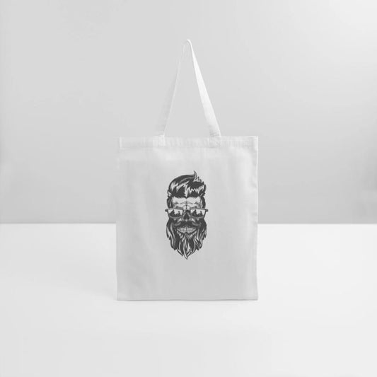 Skull with beard mustache hipster haircut